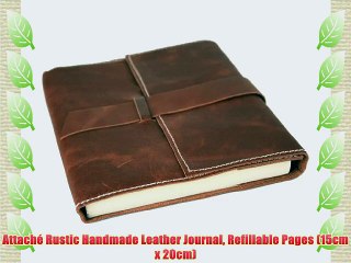 Attach? Rustic Handmade Leather Journal Refillable Pages (15cm x 20cm)