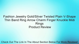 Fashion Jewelry Gold/Silver Twisted Plain V-Shape Thin Band Ring Arrow Charm Finger Knuckle Midi Rings Review