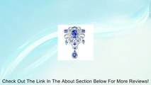 EVER FAITH Silver-Tone 5.3 Inch Austrian Crystal Flower Bouquet Tear Drop Brooch Pendant Blue A02666-82 Review