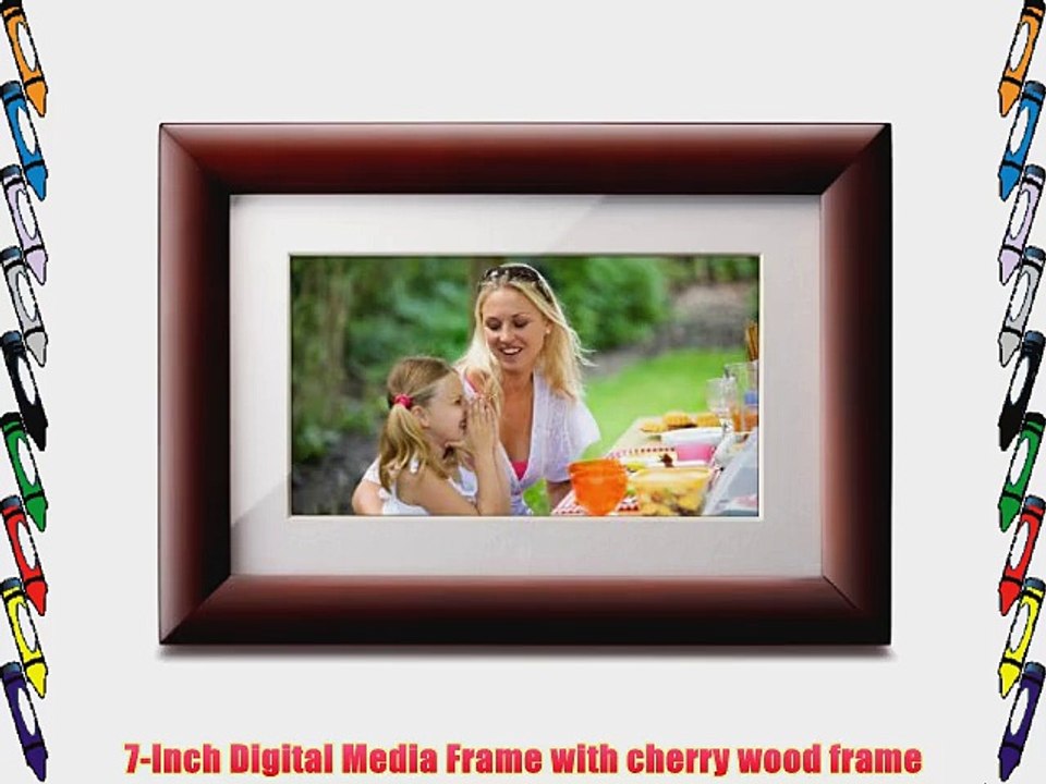 Viewsonic VFA724W-10 7-Inch High Resolution Digital Photo Frame (Cherry Wood Frame)