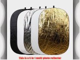 28 x 44 (71x112cm) 5 in 1 Portable Oval Collapsible Multi Disc Photography Studio Light Reflector