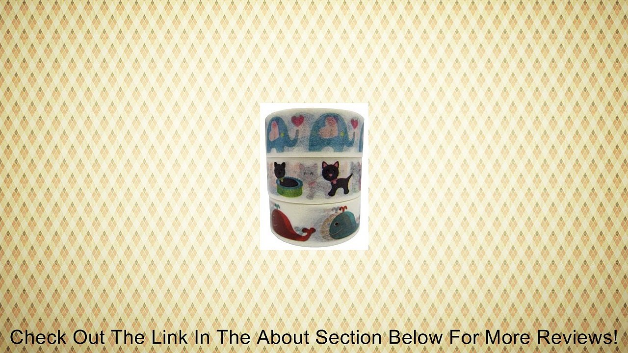 Washi Tape (Japanese Masking Tape) by MIKOKA, 0.6 Inches Wide, 32.8 Feet Long, Set of 3 Review
