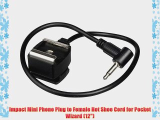 Impact Mini Phono Plug to Female Hot Shoe Cord for Pocket Wizard (12)