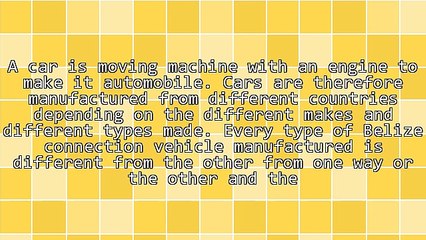 A Research Done On Belize Connection Cars