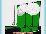 Fancierstudio LS69BWG Photo Video Lighting Kit 3 Muslin Backdrop Background Stand And Lighting