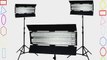 FloLight FL-110HMT Fluorescent Lighting Kit with 3 Fixtures Tungsten 3000K Lamps 8 feet Light