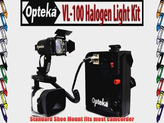 Opteka VL-100 100-Watt Professional Halogen Camcorder Video Light Kit with 12v Rechargeable