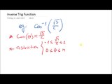 Reverse Trigononetric Functions / Equations