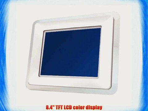 Coby DP842-128 8.4-Inch Acrylic Digital Photo Frame with MP3 Player (White)