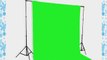 Background Stand Backdrop Support System Kit With 6ft x 9ft Chromakey Green Muslin Backdrop