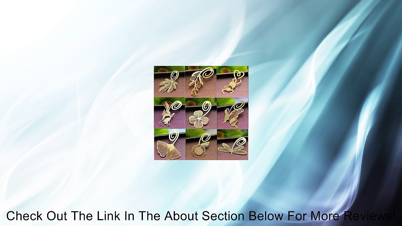 MiiSii(TM) 8pcs Cute Cartoon Art Feather Butterfly Dragonfly Metal Gold Bookmarks + FREE GIFT Review