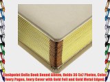 Flashpoint Bella Book Bound Album Holds 36 5x7 Photos Color: Ivory Pages Ivory Cover with Gold
