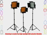 3 x Dimmable 600 LED Video Light Panel Professional Video Light Panel Studio Video Light Lighting