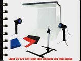 Studiohut LARGE 24 (60cm) Table Top Photo Studio Continuous Light Kit with Dual Lamps Light