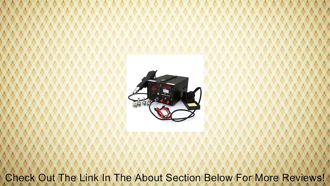 XtremePowerUS 3 in 1 SMD DC Power Supply Hot Air Iron Gun Rework Soldering 853D Review