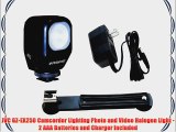 JVC GZ-EX250 Camcorder Lighting Photo and Video Halogen Light - 2 AAA Batteries and Charger