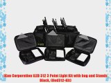 iKan Corporation iLED 312 3 Point Light Kit with bag and Stands Black (iled312-Kit)