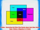 6 Color - Correction Gel Filter Film Plastic sheet Red Blue Green Cyan Yellow