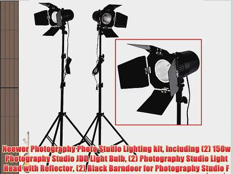 Neewer Photography Photo Studio Lighting kit including (2) 150w Photography Studio JDD Light