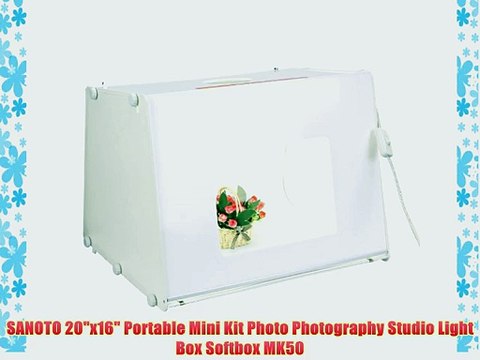 SANOTO 20x16 Portable Mini Kit Photo Photography Studio Light Box Softbox MK50