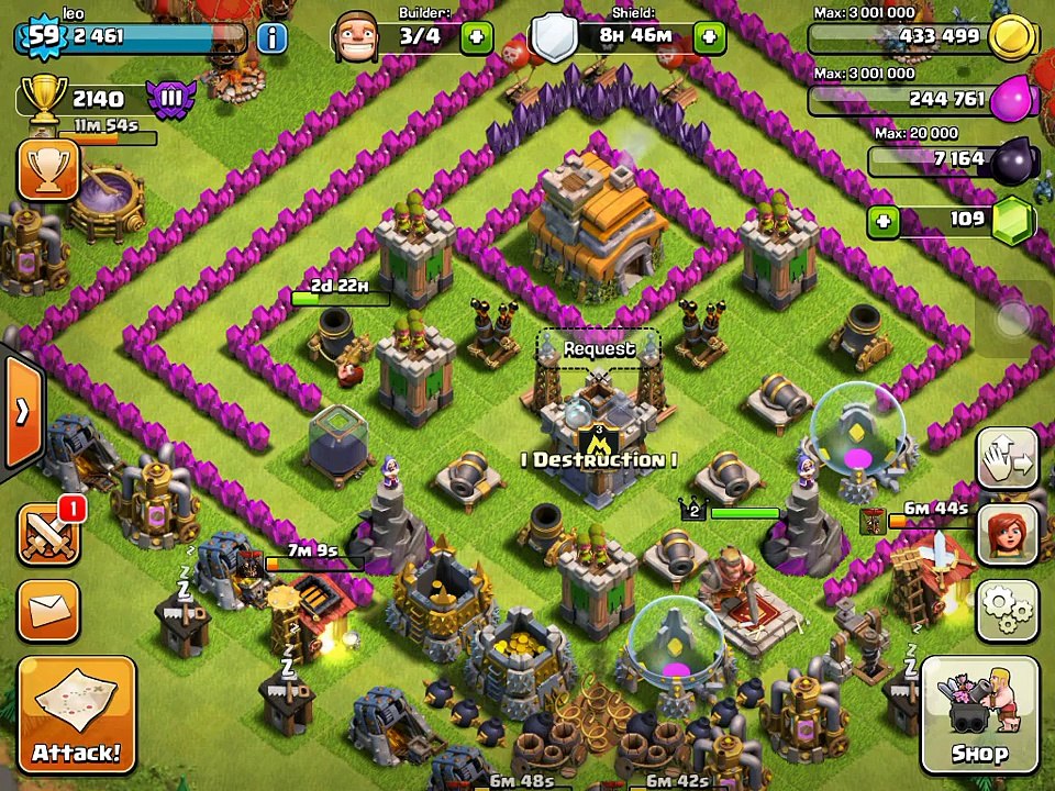 Clash of Clan, Balloons and Minions attack video Dailymotion