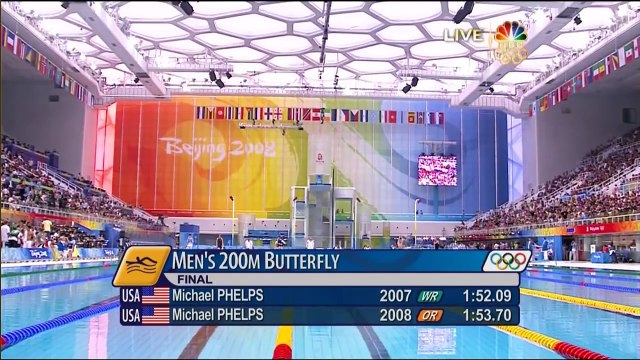 Michael Phelps 4th Gold 2008 Beijing Olympics Swimming Men's 200m Butterfly
