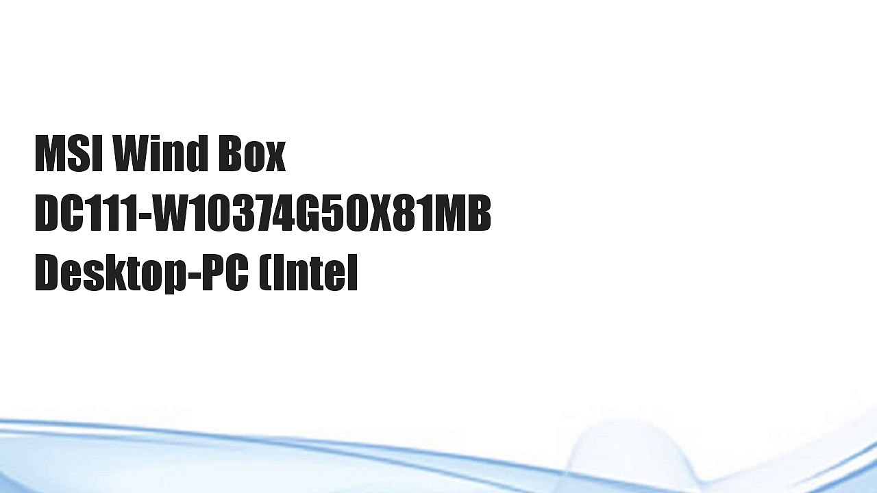 MSI Wind Box DC111-W10374G50X81MB Desktop-PC (Intel