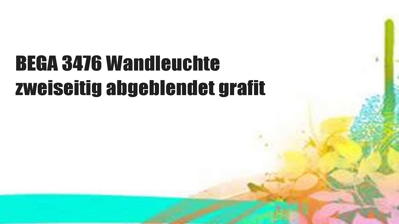 BEGA 3476 Wandleuchte zweiseitig abgeblendet grafit