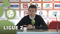 Conférence de presse US Orléans - Dijon FCO (0-1) : Olivier FRAPOLLI (USO) - Olivier DALL'OGLIO (DFCO) - 2014/2015
