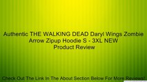 Authentic THE WALKING DEAD Daryl Wings Zombie Arrow Zipup Hoodie S - 3XL NEW Review