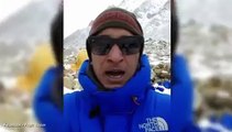 Terrifying moment rock and ice swept down Everest towards British climbers stranded at obliterated basecamp where 18 people were buried alive in avalanche sparked by Nepal quake