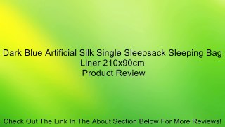 Dark Blue Artificial Silk Single Sleepsack Sleeping Bag Liner 210x90cm Review