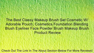 The Best Classy Makeup Brush Set Cosmetic W/ Adorable Pouch, Cosmetics Foundation Blending Blush Eyeliner Face Powder Brush Makeup Brush Review