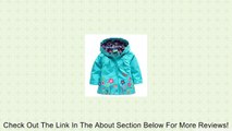 Baby Girls Lovely Flowers Hooded Long Sleeve Waterproof Raincoat Jacket Review