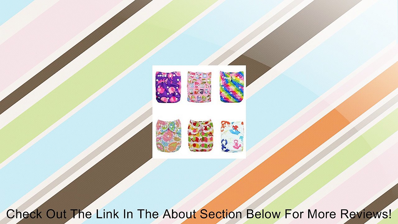 Alva Baby Reuseable Washable Pocket Cloth Diapers Nappies 6 PCS + 12 Inserts Review
