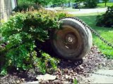 Pulling a Bush Using Spare Tire