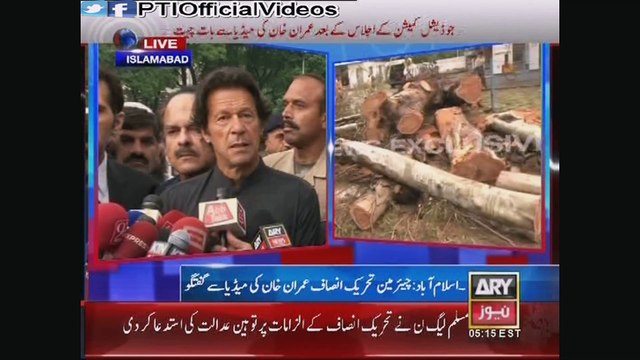 Chairman PTI Imran Khan Media Talk After Judicial Commission Meeting SC Islamabad 27 April 2015
