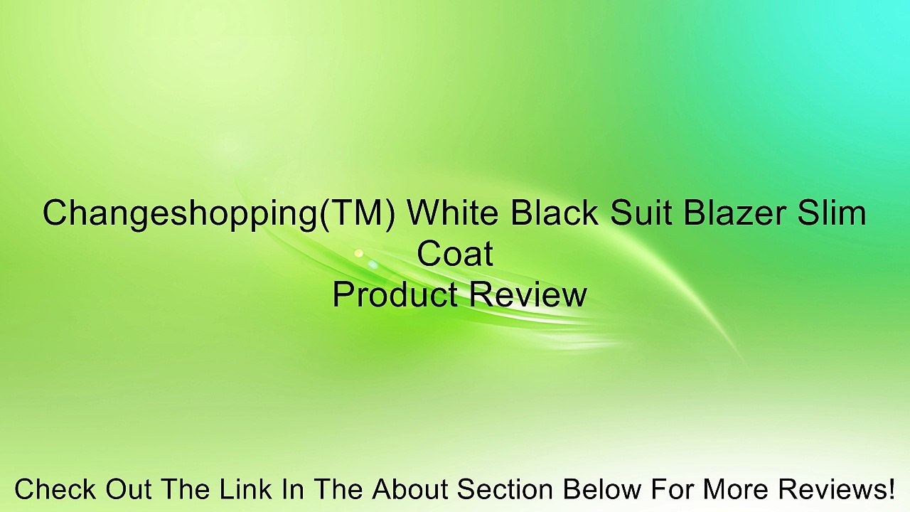 Changeshopping(TM) White Black Suit Blazer Slim Coat Review