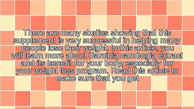 Does Garcinia Cambogia Extract Suppress Appetite And Burn Fat?.