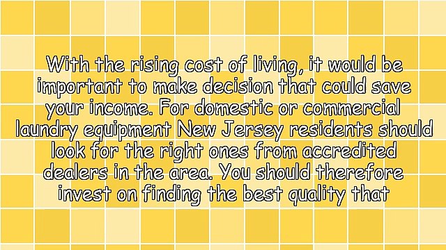 How To Choose Laundry Equipment New Jersey