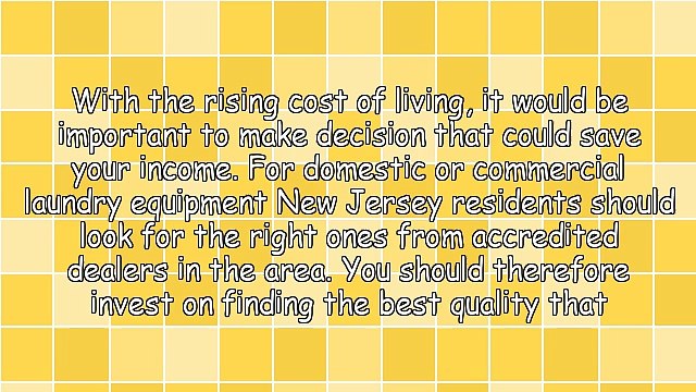 How To Choose Laundry Equipment New Jersey