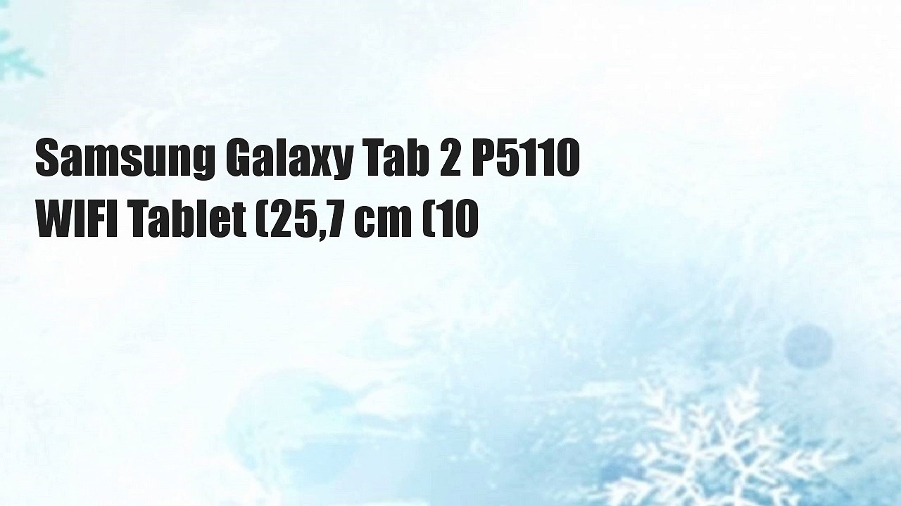 Samsung Galaxy Tab 2 P5110 WIFI Tablet (25,7 cm (10