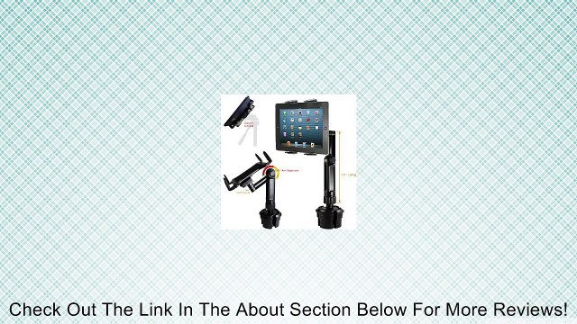 ChargerCity� Vibration-Free Xtreme Tablet Cup Holder Mount w/10 Long Arm Reach & 360� Swivel Viewing Adjustment for All 7 -12 tablet like Apple iPad 2 3 4 Air Mini (All Generation) Google Nexus 7 9 10 Samsung Galaxy Tab Pro Note 7 8 10 12 Kndle Fire HD