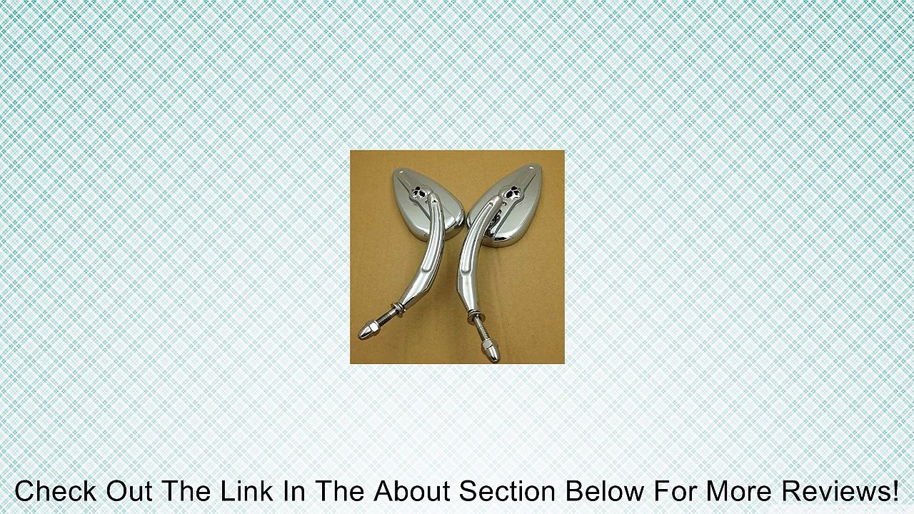 Motorcycle Skull Flame Side Mirrors for 1984-2014 universal to Springer Softail FXSTS most Harley bike chrome Review