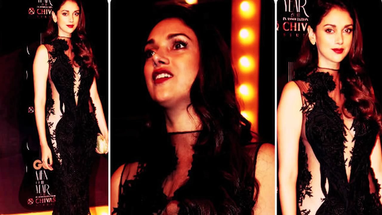 Aditi Rao Hydari Wardrobe Malfunction On GQ Awards 2014