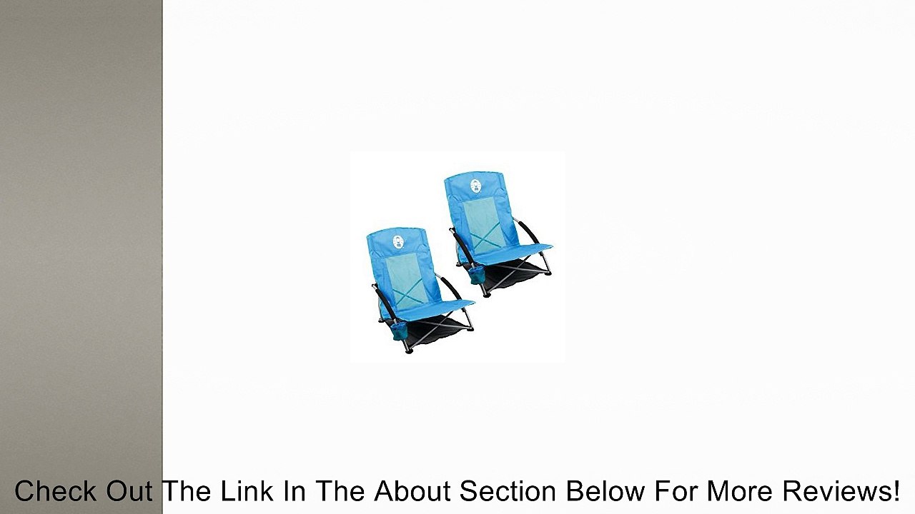 (2) COLEMAN Low Sling Day Trip Beach Camping Chairs w/ Cup Holder + Carry Bag Review