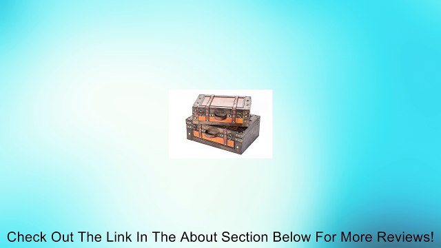 Set of 2 Vintage Style Wood Decorative Suitcases - By Trademark Innovations Review