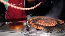 Street food in Thailand. My dinner today 1 / Thai North Eastern Sausage. (Thailand, Chiang Mai)