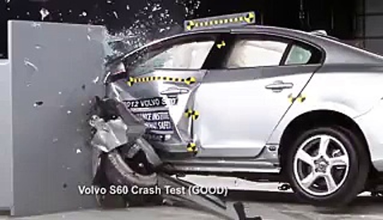 Small overlap front crash tests for selected 2015 TOP SAFETY PICK+ award winners Volvo S60 - Video Dailymotion