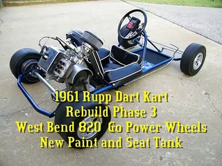 Vintage 1961 Dart "Road Runner" Go Kart With West Bend 820 Restoration Phase 3